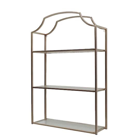 19" x 28" Gold Metal Wall Shelf by Ashland®